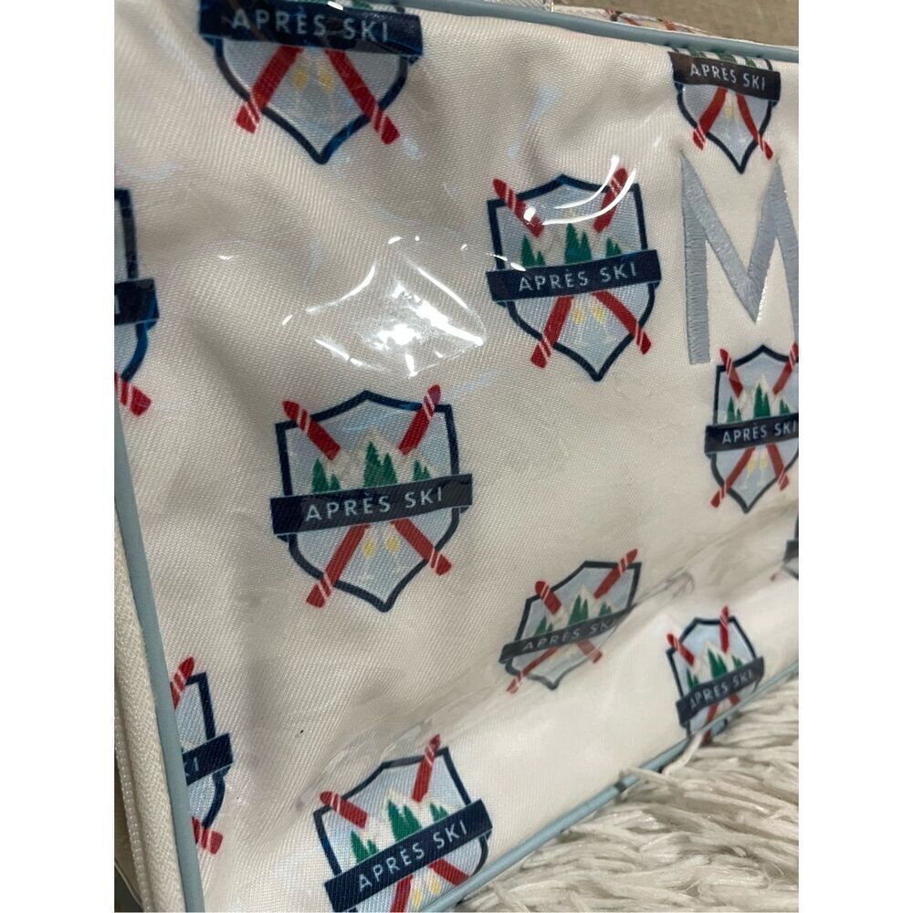New Mark and Graham Clear Coated Travel Pouch Apres Ski Crest - Picture 7 of 10